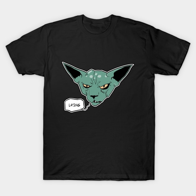 Lying Cat T-Shirt by samuray